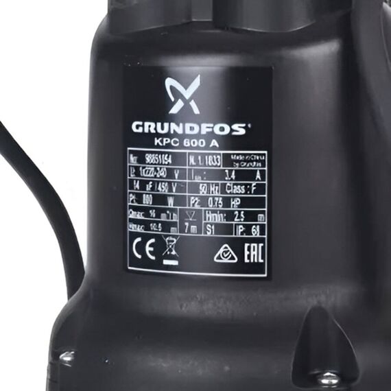 Насос Grundfos KPC 600 A дренажный, изображение 3