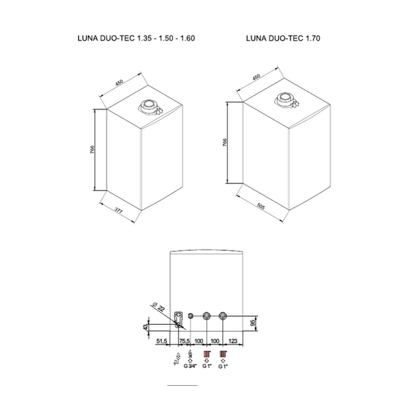 Настенный газовый котел 64 кВт Baxi LUNA DUO-TEC MP 1.70, изображение 5