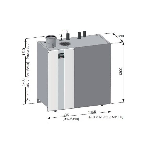 Напольный газовый котел 150 кВт Wolf MGK-2-170, изображение 3